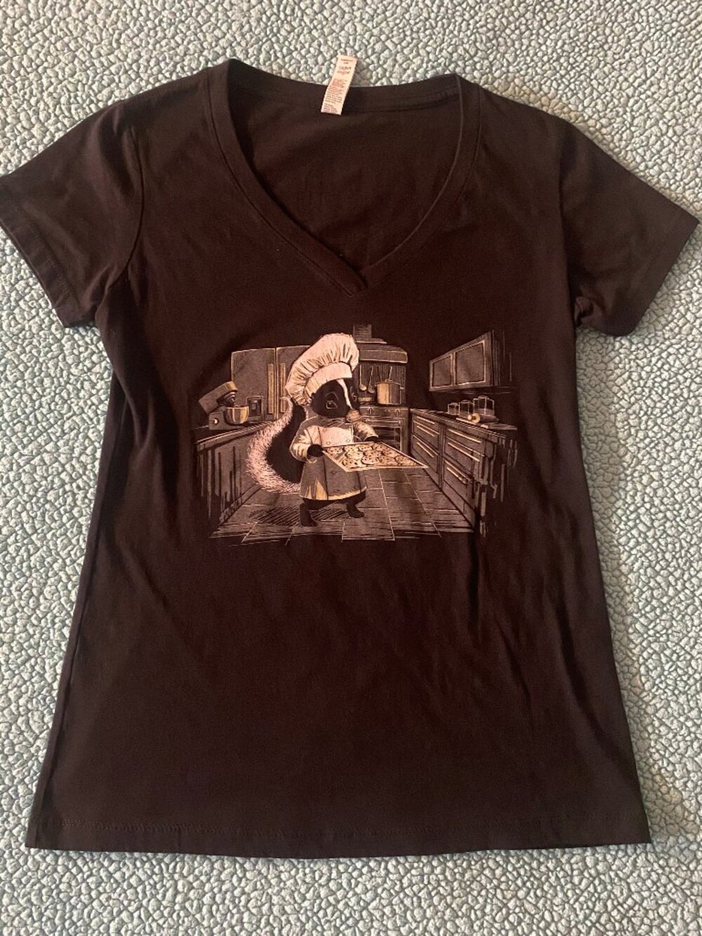 Nite Owl Ink V-neck T-shirt Medium Black Fitted Tee